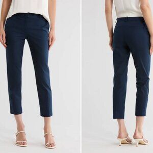 Theory Testra Dark Navy Pants in Good Wool Size 2 Tapered Slim Fit - Like New!